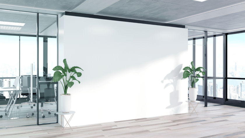 Photo de l'intérieur de la construction d'un bureau