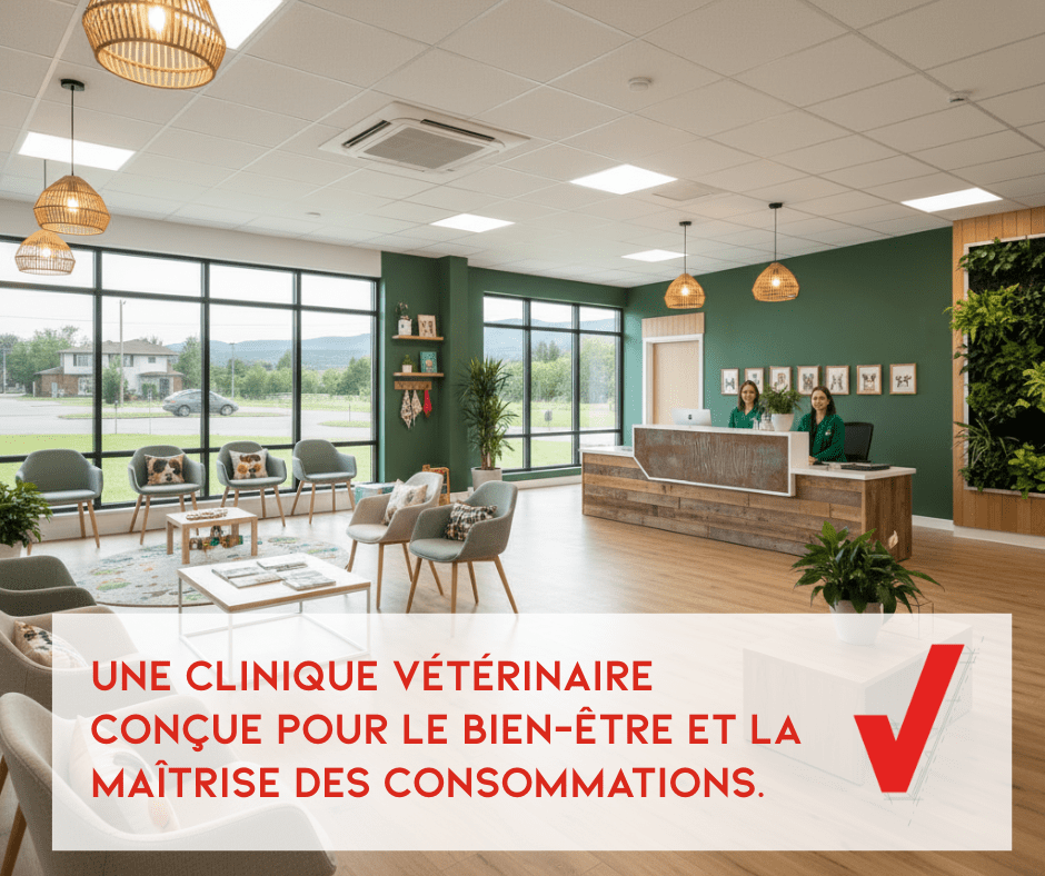 interieur clinique vétérinaire bâtiment basse consommation